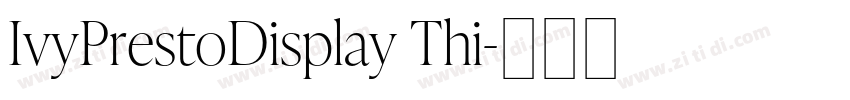 IvyPrestoDisplay Thi字体转换